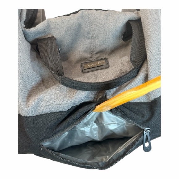 Kyodan Large Gray Duffel Gym Bag Wet/Dry Pocket Travel Weekender Unisex - Picture 3 of 10